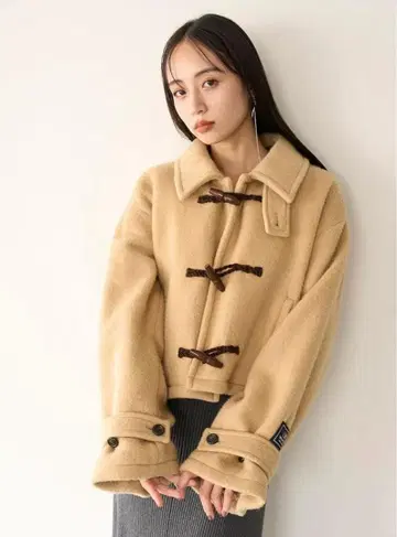 SNIDEL 울 샤기 숏 더플