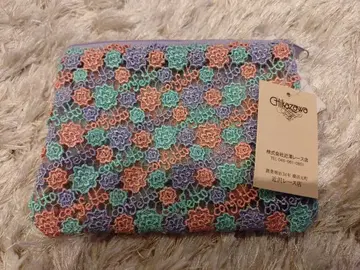 미사용 새상품 긴자와 레이스 네이비 페이트 파우치