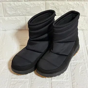 경량 슬립온 부츠 블랙 24cm 방한 슬림 레그 캐주얼