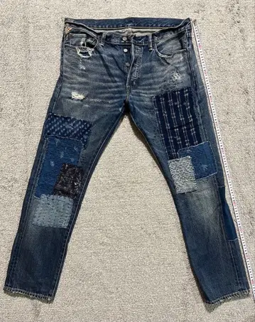 랄프 로렌 데님 슬림 패치워크 36/32