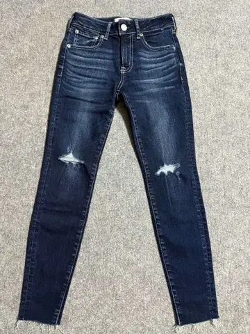 AZUL 여성용 데님 데미지 스키니 팬츠 XS