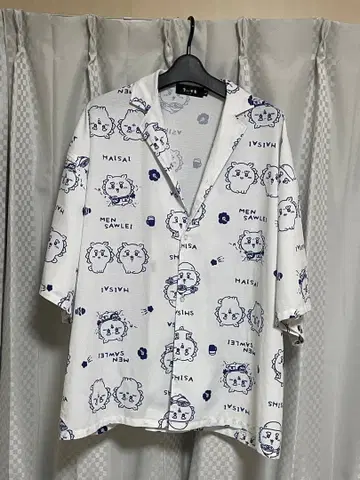 치이카와 (먼작귀) 시사 축제 오픈 카라 셔츠 레어 오키나와 한정판