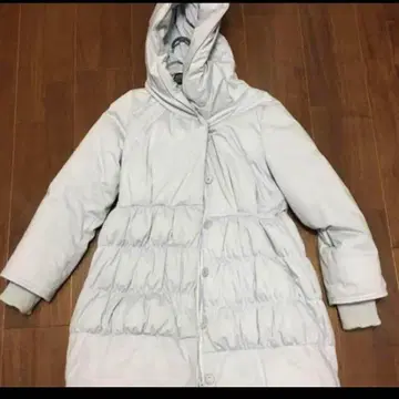 MIIA 후드 부착 블루 다운 자켓