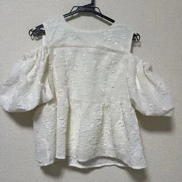 callautia 오프숄더 레이스 블라우스