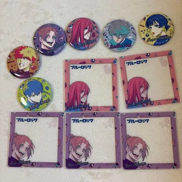 블루 록 배지와 아크릴 전부