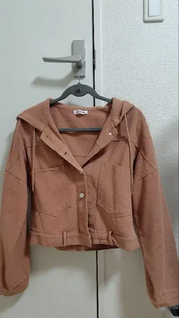 후드 부착 핑크 데님 자켓 G 아우터