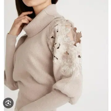 snidel 자수 숄더 니트 풀오버