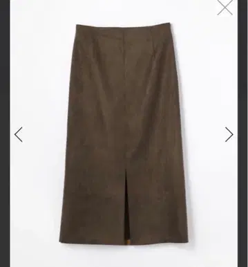 투모로우랜드 본딩 페이크 스웨이드 I라인 스커트