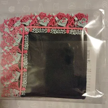 미개봉 새상품 25ans 뱅상캉 긴자와 레이스점 타월 손수건 네이비