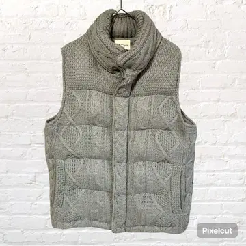 11915 더 샵 티케이 케이블 니트 베스트 자켓 그레이 L