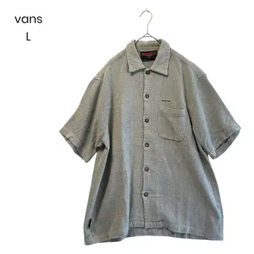 [ Vans ] 체크 무늬 반팔 셔츠 L 사이즈 스트릿 캐주얼 a1041