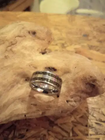 텅스텐, 블랙 카본, 콤비네이션, 반지 11호, 평평한 7mm