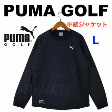 [ L ] 가을/겨울 푸마 골프 보온 충전솜 래글런 풀오버 자켓 블랙