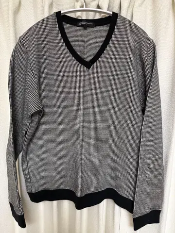 BEAUTY & YOUTH V넥 니트 스웨터 L 아로우즈 하운드투스