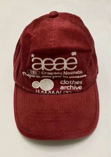 aeae 코듀로이 야구 모자 빨간색