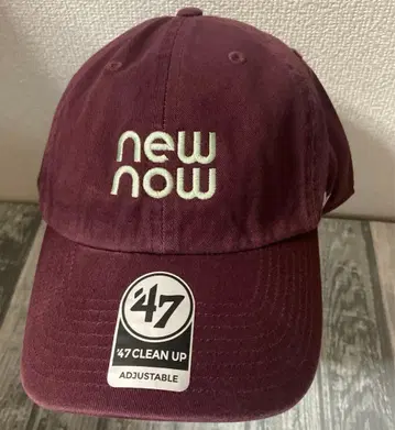 newnow 에이쿠라 나나 뉴나우 크림슨 캡 모자