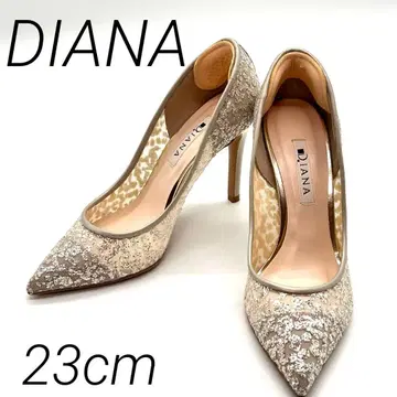 [ 새상품급 ] DIANA 다이애나 플라티나 글리터 튤 웨딩 신발