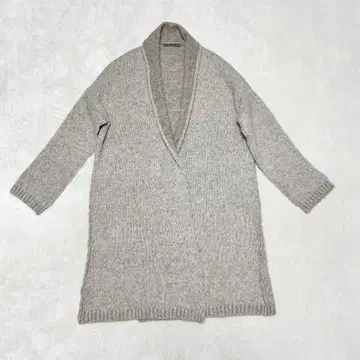 트랜짓 파사치 알파카 혼방 롱 니트 가디건