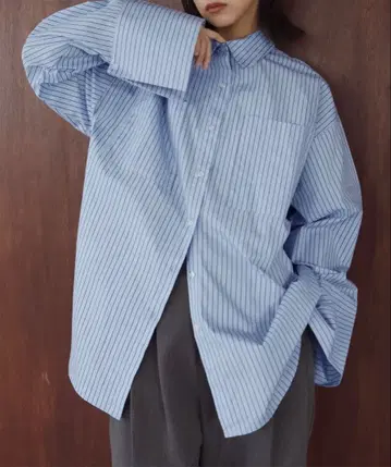 빅 포켓 오버 사이즈 셔츠/블루 계열 기타