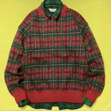 80s 에디 바우어 블랙 택 니트 스웨터 [ USA L 상당 ]