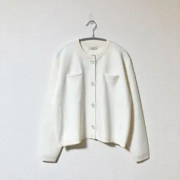 IENA/이에나 슈퍼 파인 스무스 크루 가디건 내추럴