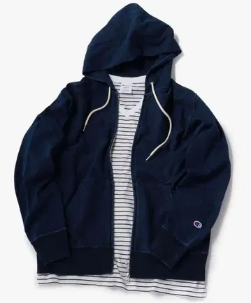 SHIPS 별주 챔피온 리버스 위브 데님 지퍼 후드티 L