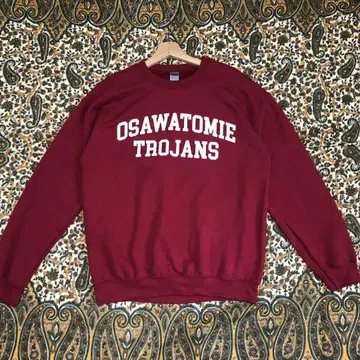 해외 구제 의류 GILDAN 길단 칼리지 로고 맨투맨 타미힐피거 속기모