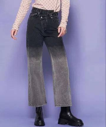 MAISON SPECIAL 하이웨스트 그라데이션 데님