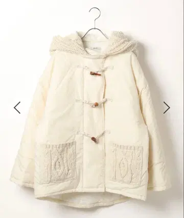 niko and - 니코앤드 절개 더플 코트 아이보리