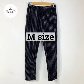 [ 하나뿐인 ] 도트 무늬 팬츠 슬림 테이퍼드 팬츠
