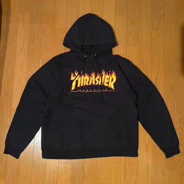 THRASHER 트레셔 후드티 블랙