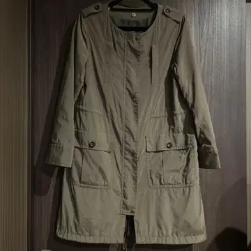 SPICK AND SPAN 스픽 앤 스팬 카키 노카라 코트