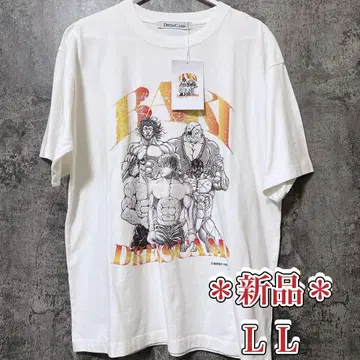 새상품 바키 dress camp T셔츠 바키 애니메이션T셔츠 XL 화이트