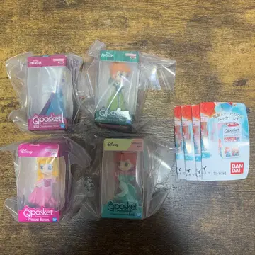 디즈니 Qposket 미니어처 컬렉션 3종 전체 4개 세트 컴플리트