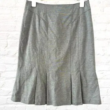 쿠 드 샹스 플리츠 스커트 숏 머메이드 미니 기장 안감 오피스