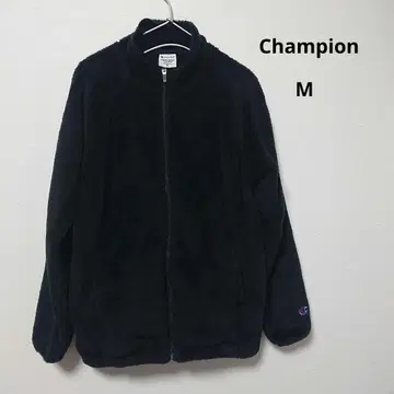 Champion 블랙 플리스 자켓 M