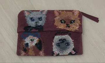 페이러 티슈&마스크 파우치 프리티 캣츠 미사용 택 없음