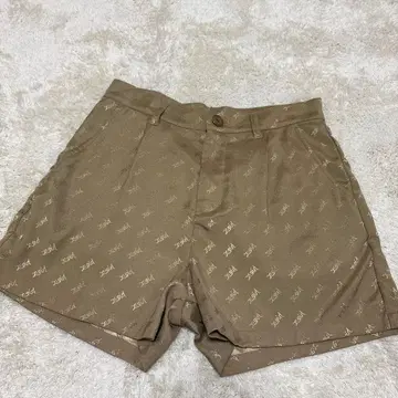 x-girl 로고 자수 숏팬츠 브라운