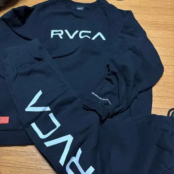 RVCA 블랙 맨투맨 상하의 세트 L