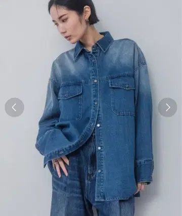 JEANASIS 콤비네이션 데님 오버 셔츠