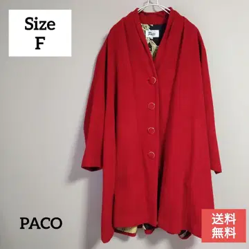 90s VINTAGE 레드 체스터 코트 롱 기장 울 실크 겨울