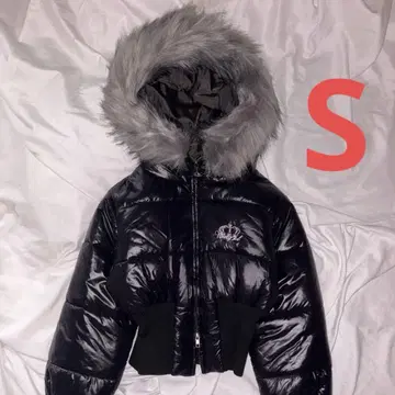 9090 girl Fur Hooded Puffer Jacket