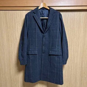 GLOBAL WORK 체크 무늬 체스터 코트