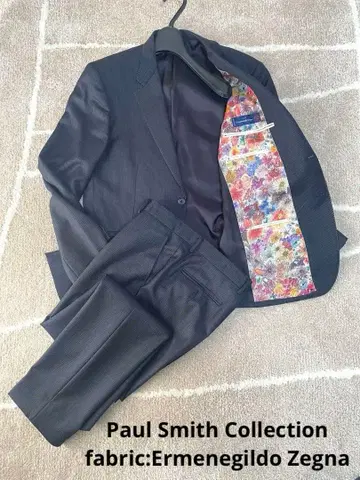 폴스미스 컬렉션 제냐 꽃무늬 실크 혼방 핀스트라이프 수트