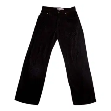 블랙 코듀로이 와이드 팬츠 구제 의류