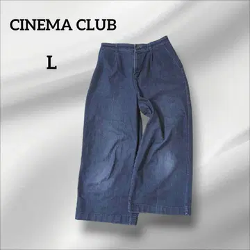 시네마 클럽 와이드 팬츠 데님 다크 블루 하이웨스트 L