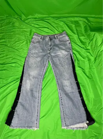 리메이크 와이드 플레어 데님