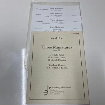 3개의 소품 트롬본 4중주 카르텟  uber