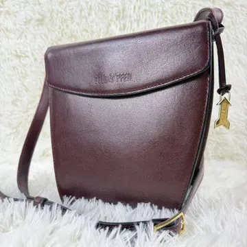 [ 미사용급 ] 골드 파일 숄더백 플랩 브라운