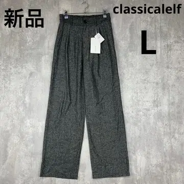 새상품 classical elf 차콜 팬츠 턱 와이드 슬랙스